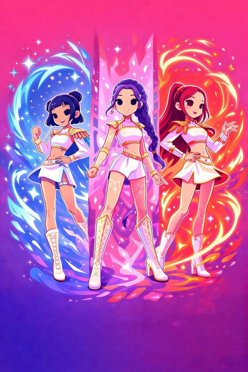 Plakát K-Pop Idol Art Print – Stylish Music Poster for Fans