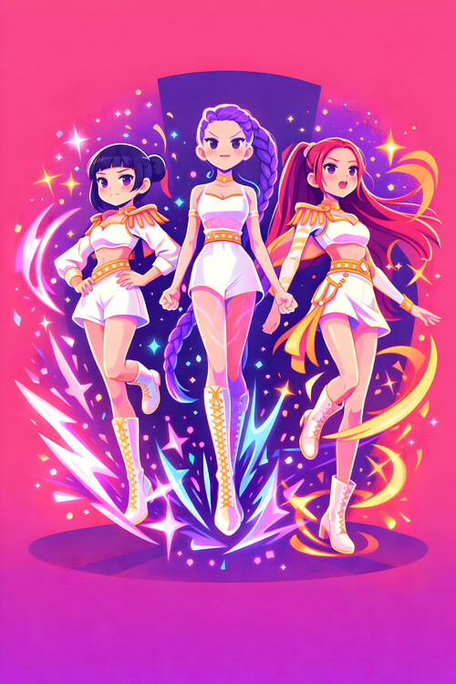 Plakát K-Pop Music Poster – Modern Pop Culture Wall Decor