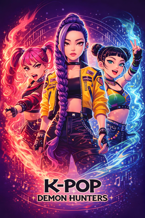 Plakát K-Pop Group Wall Art – Modern Idol Stage Illustration