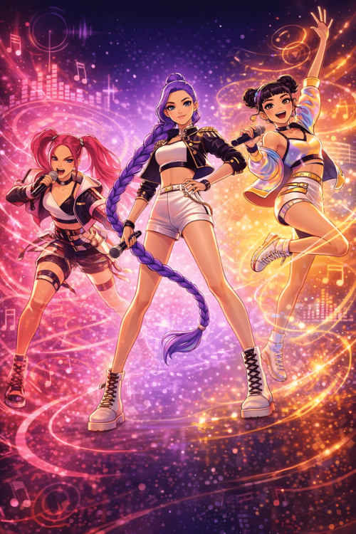 Plakát K-Pop Stage Moment Poster – Stylish Music Art Print