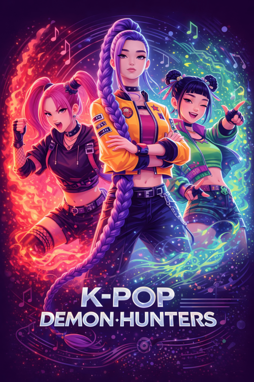 Plakát K-Pop Fashion Stage Poster – Contemporary Music Illustration