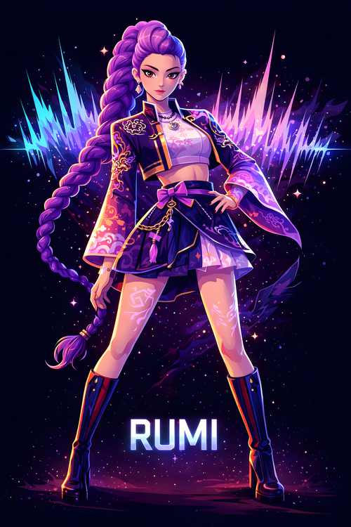 Plakát Rumi K-Pop Demon Hunter Poster – Leader Stage Art Print
