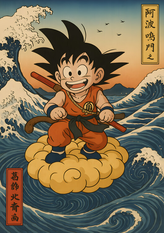 Plakát Japan Kanagawa Wave Anime Poster