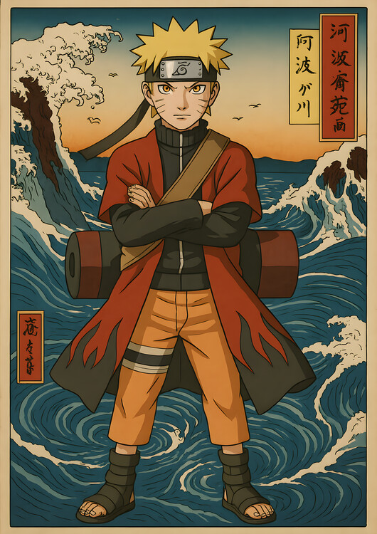 Plakát Japan Kanagawa Wave Anime Poster