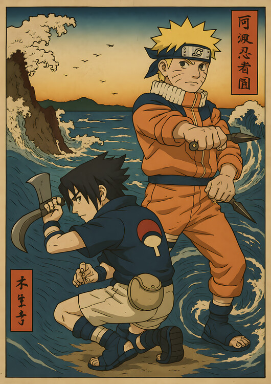 Plakát Japan Kanagawa Wave Anime Poster