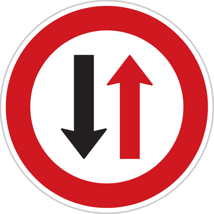 Tričko Priority to oncoming traffic