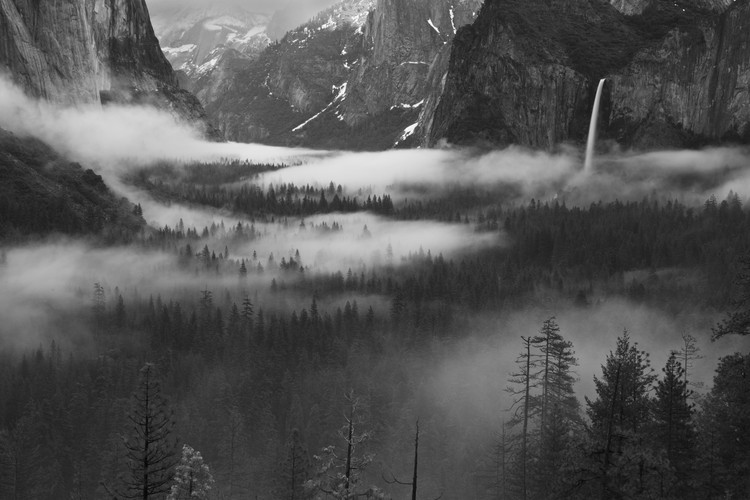 Fototapet Fog Floating In Yosemite Valley