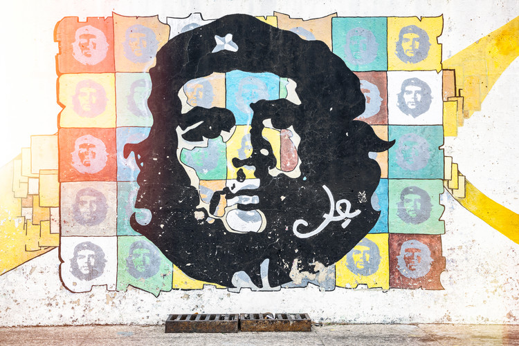 Fotobehang Che Guevara mural in Havana