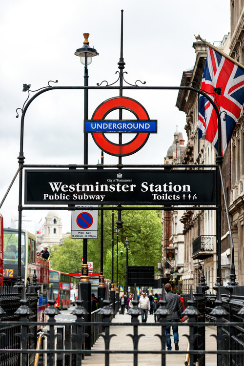 Umělecká fotografie Westminster Station Underground