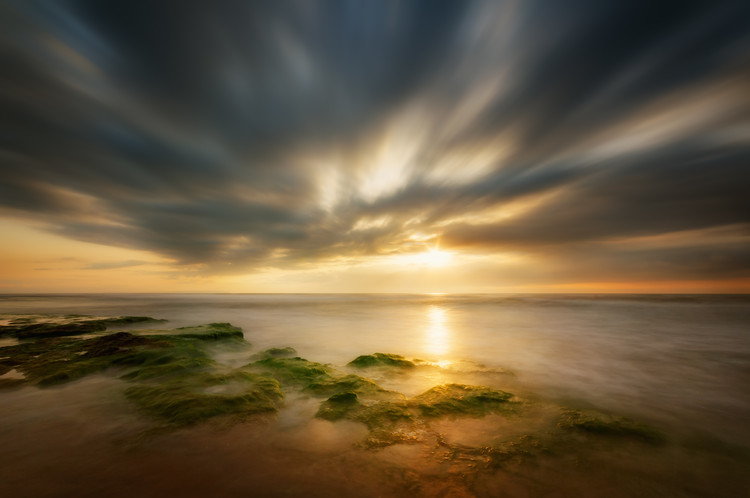 quadri famosi tramonto sul mare e spiaggia