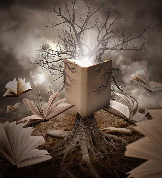Arte Fotográfica Old Tree Reading Story Book