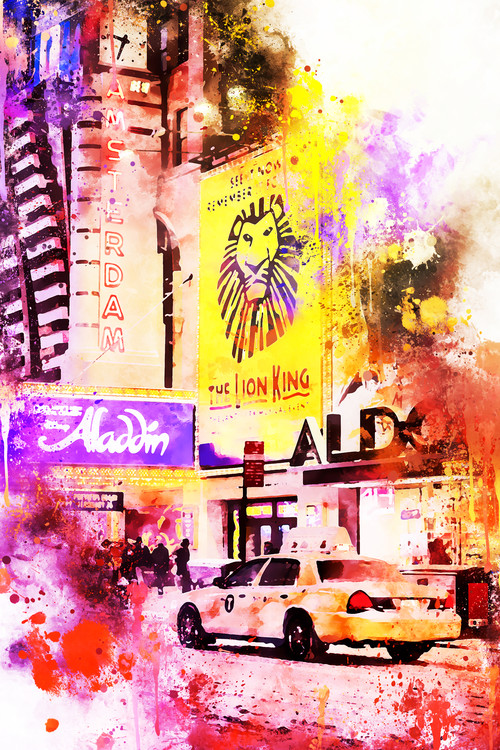 Valokuvataide NYC Watercolor 103