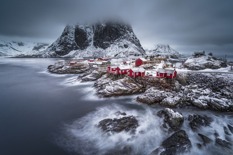 Umělecká fotografie winter Lofoten islands