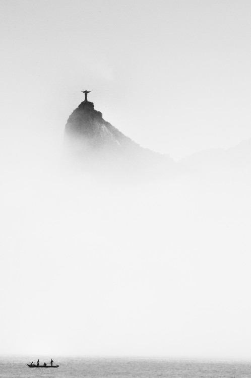 Kunstfotografi Cristo in the mist