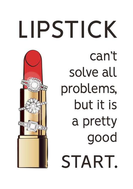 Ilustrácia Lipstick Quote