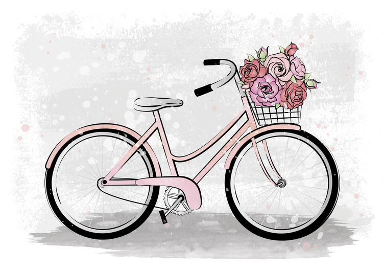 Ilustrare Romantic Bike