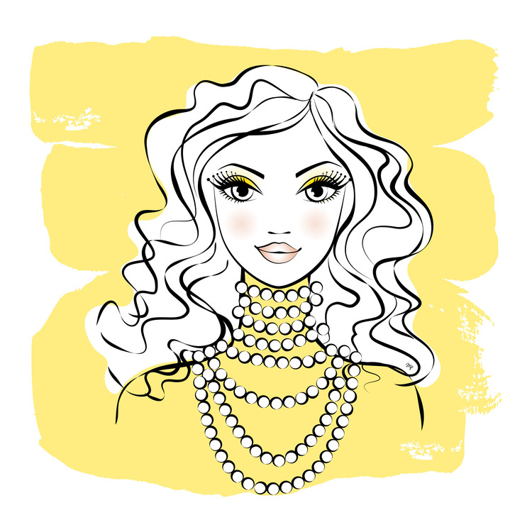 Ilustratie Yellow Beads