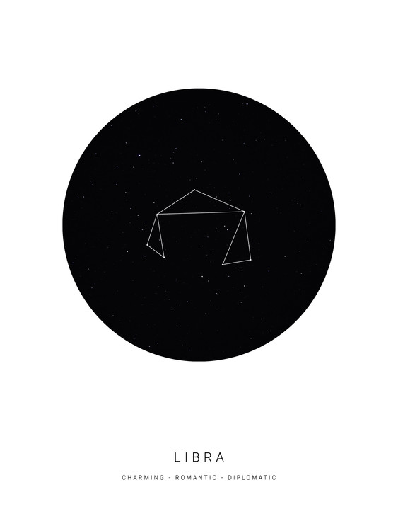 Ilustração horoscopelibra