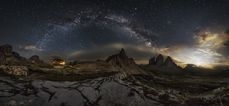 Adesivo per Porta con Panorama Alta Montagna