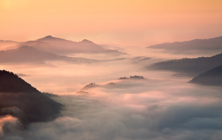 Art Photography Misty mountains