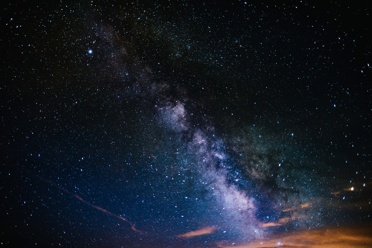 Astrophotography picture of 3D landscape with milky way on the