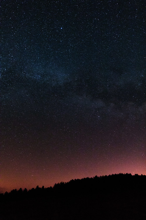 Astrophotography picture of 3D landscape with milky way on the