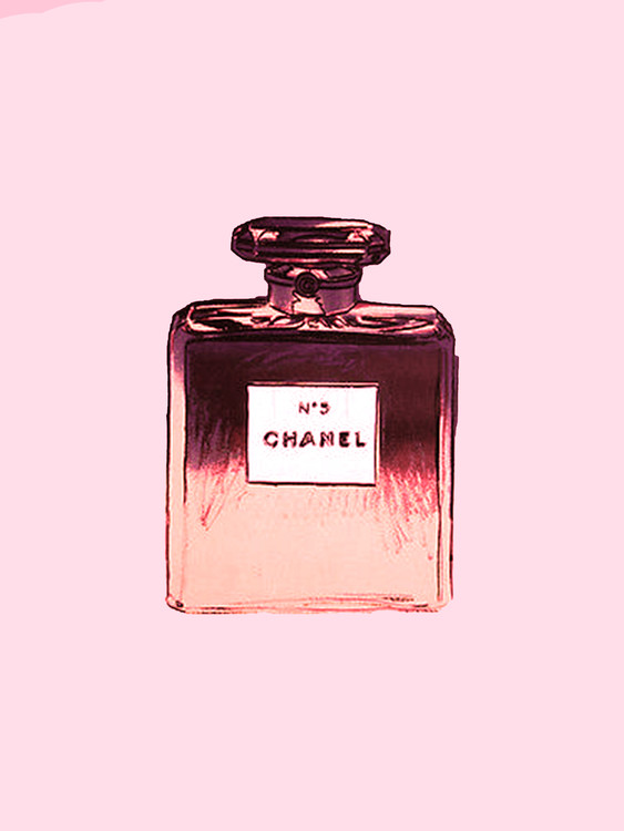 Wall Art Print, Chanel No.5 pink