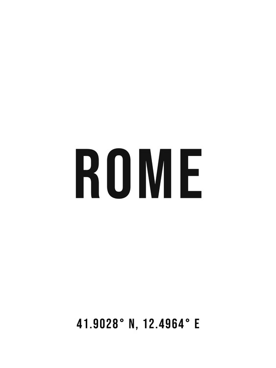 Canvas Print Rome simple coordinates