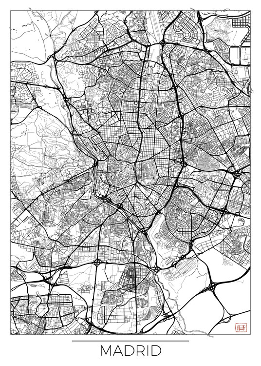 Kartta Madrid ǀ Kaikki kaupunkikartat ja maailmankartat seinälle