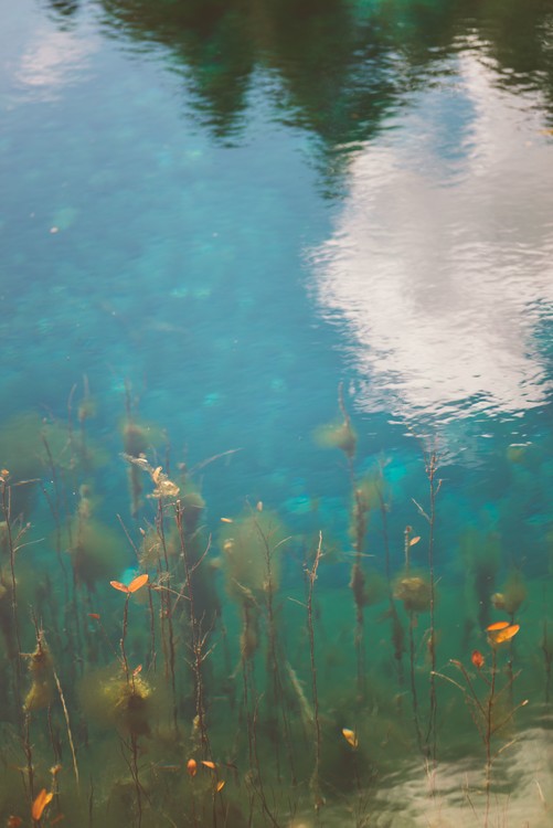 Kunstfotografie Cool natural gradient over the lake