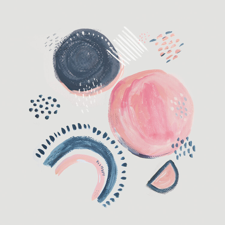 Ilustrácia Abstract mark making circles