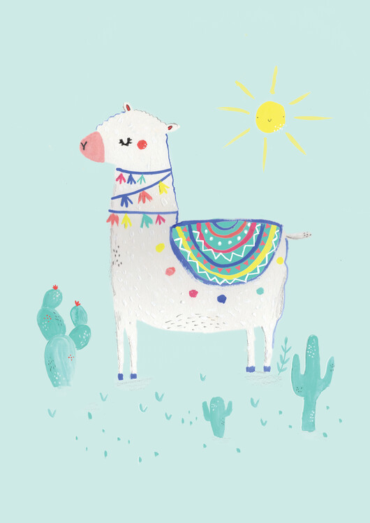 Illustration Sunshine llama