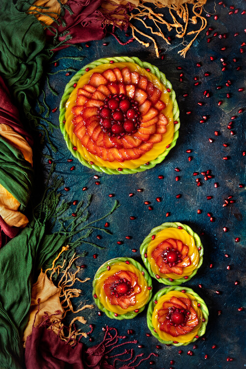 Art Photography Colored fruit tart