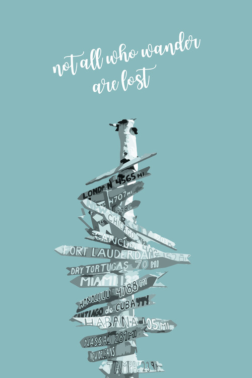 Arte Fotográfica Graphic Art SIGNPOST | turquoise