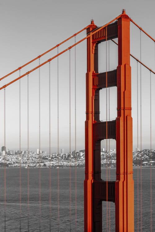 Fotografie de artă SAN FRANCISCO Golden Gate Bridge | colorkey