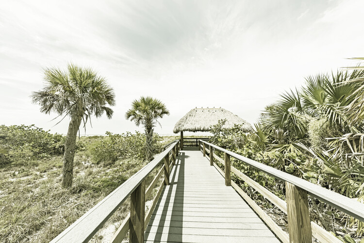 Art Photography Bridge to the beach | Vintage