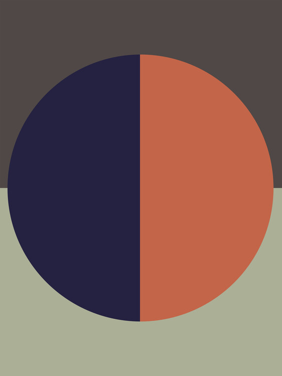 Ilustrace Blue orange sun
