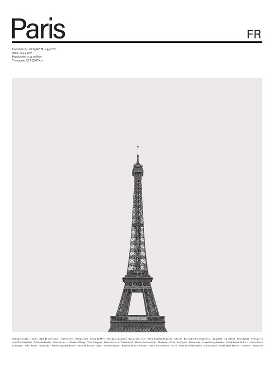 Leinwand Poster City Paris 2
