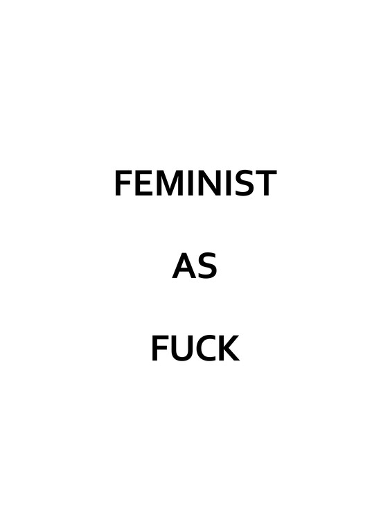 Obraz na plátně Feminist as fuck