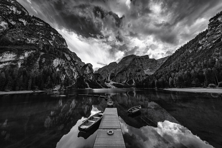 Leinwand Poster Braies' shades of grey