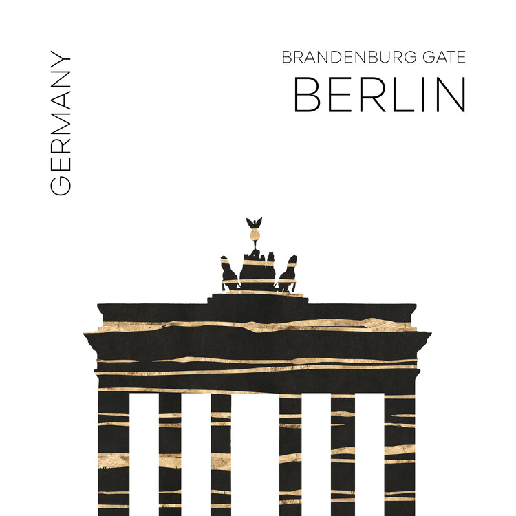 Obraz na plátně Urban Art BERLIN Brandenburg Gate