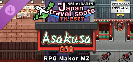 RPG Maker MZ - SERIALGAMES Japan travel spots Asakusa set
