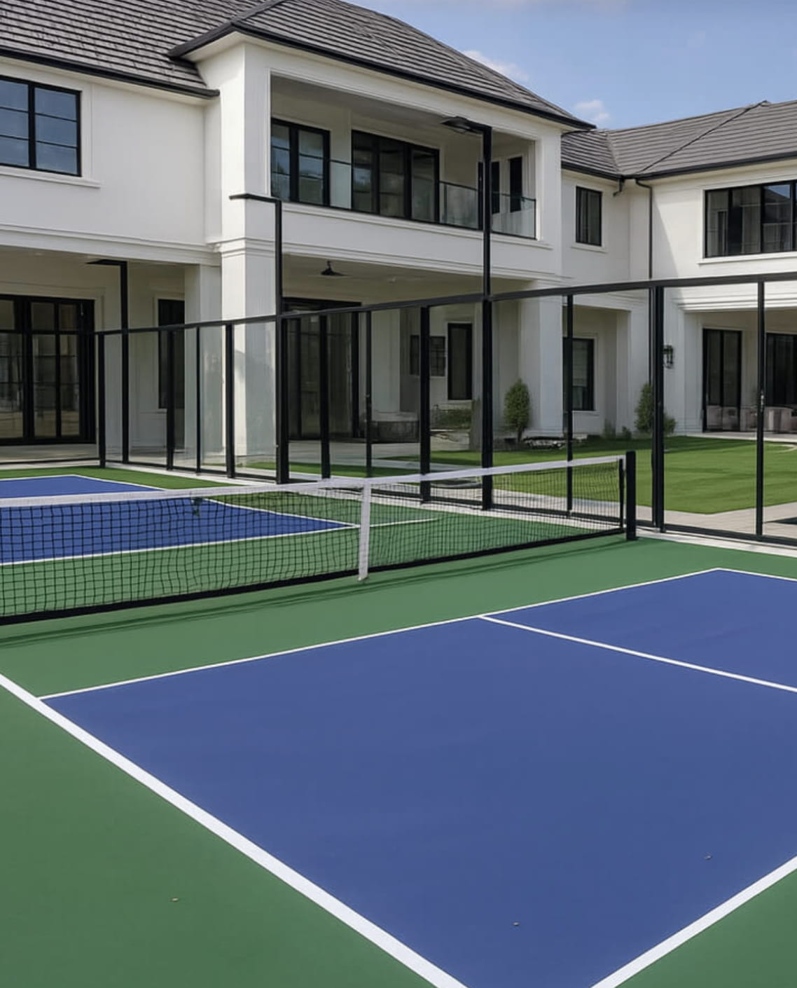 Residential community pickleball court