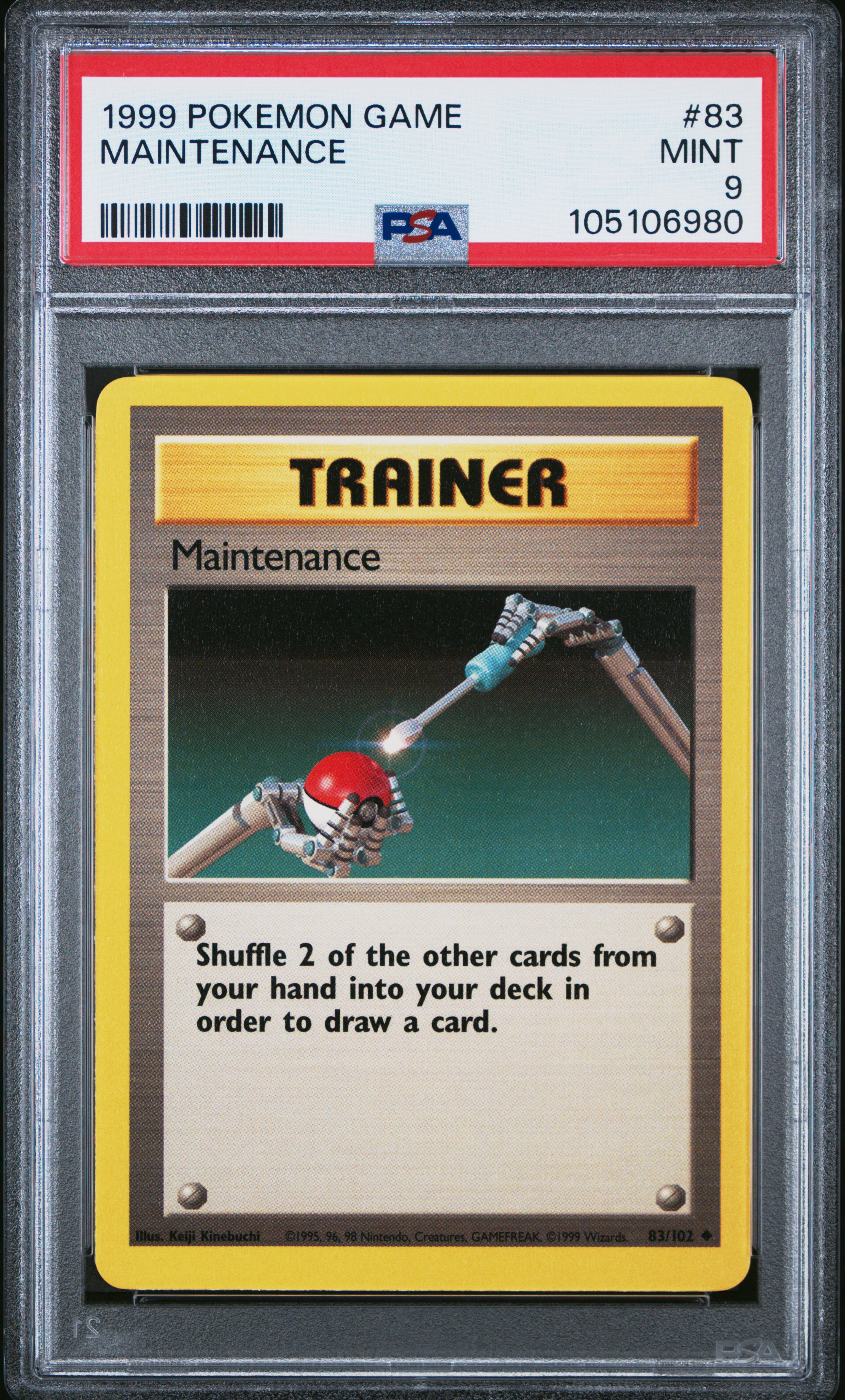 Maintenance #83/102 Base Set 1999 PSA9