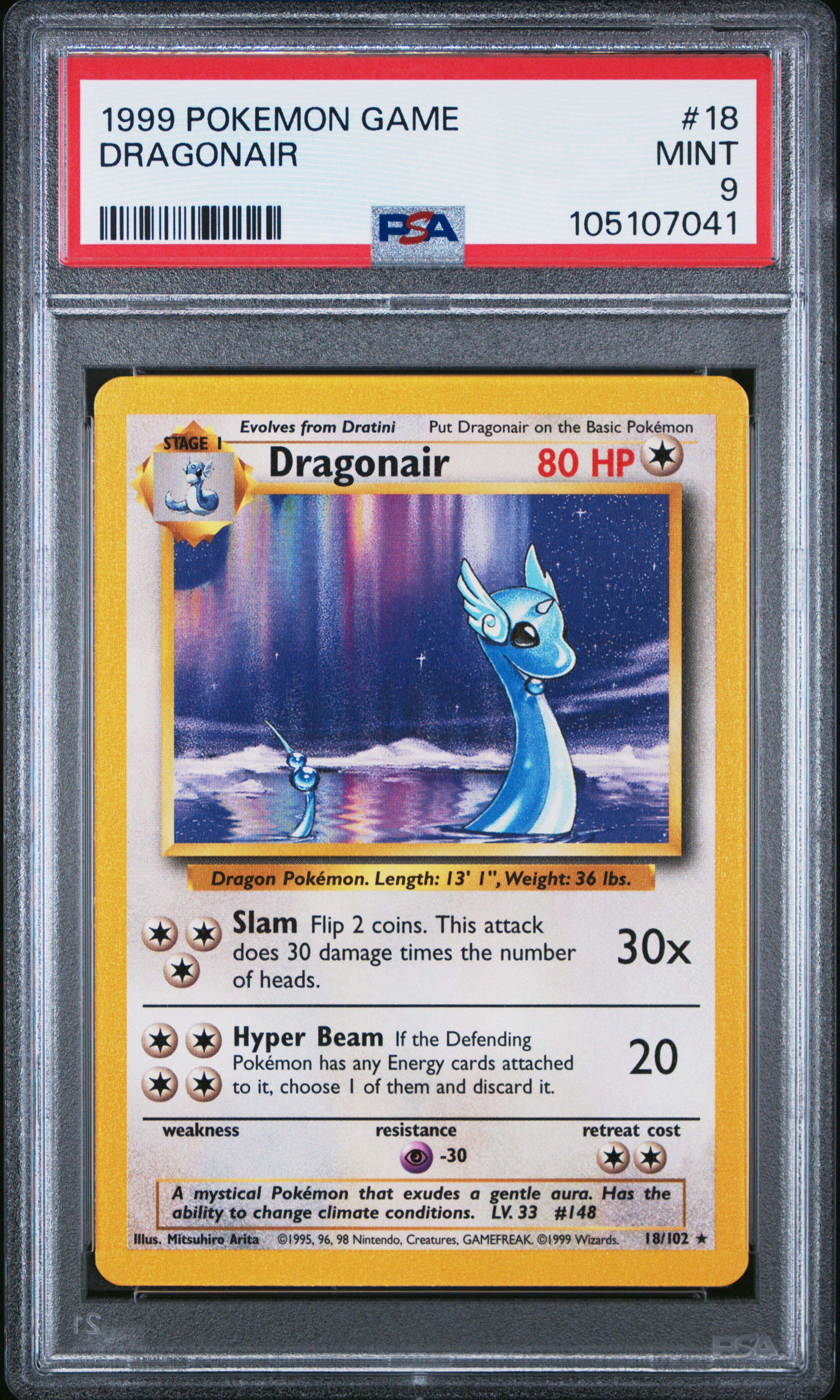 Dragonair #18/102 Base Set 1999 PSA9