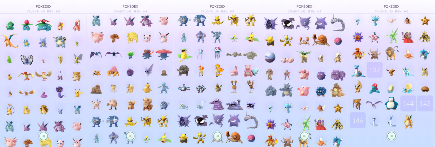 Pokémon Go Pokédex Completed. Photo by Saleel Saleem