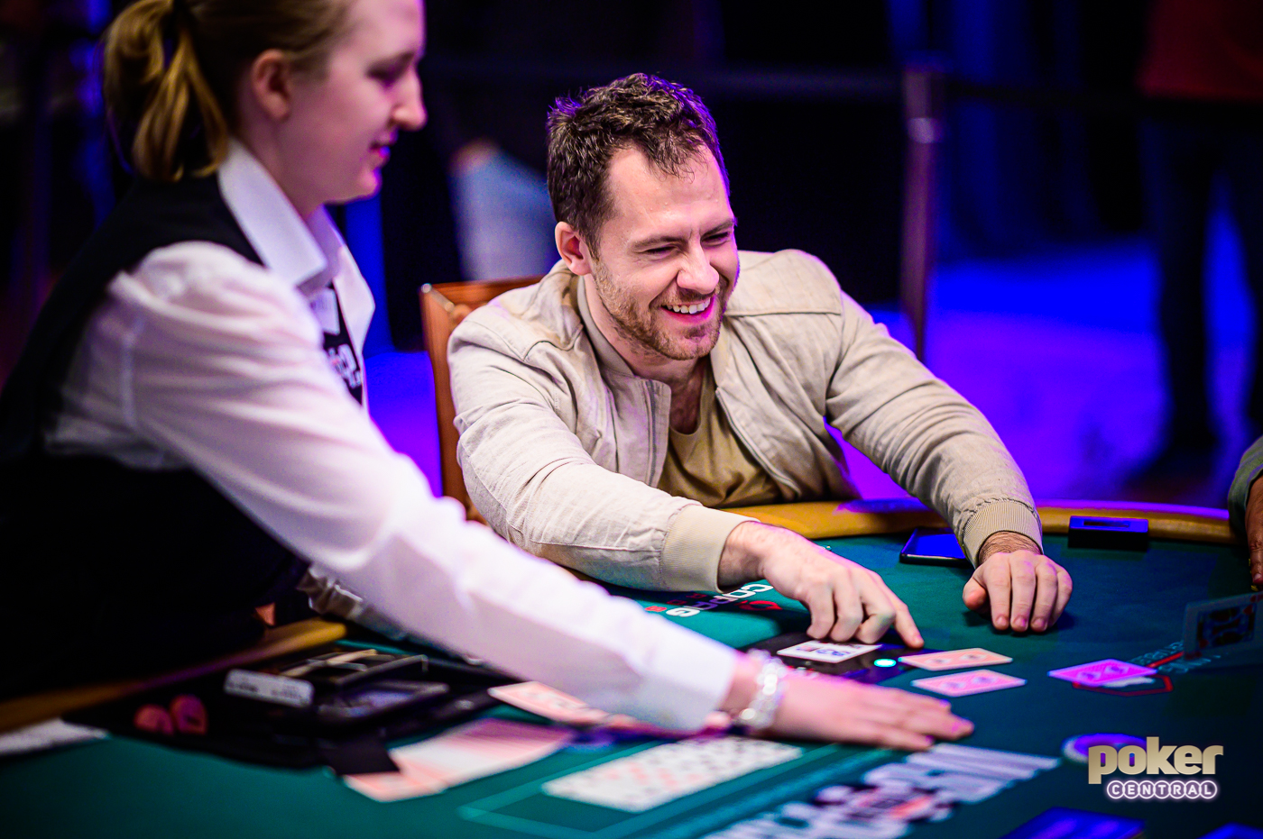 Dreaming Daniel Cates is relaxed in the $50,000 Poker Players Championship because he already knows that he's going to win.