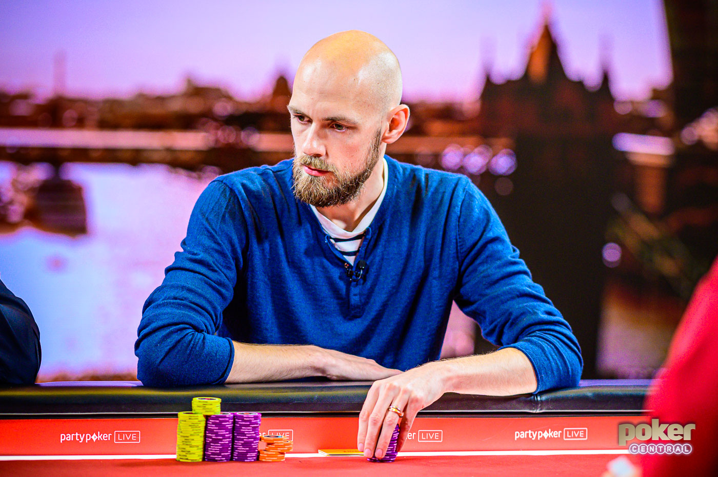 Stephen Chidwick in action during the British Poker Open.