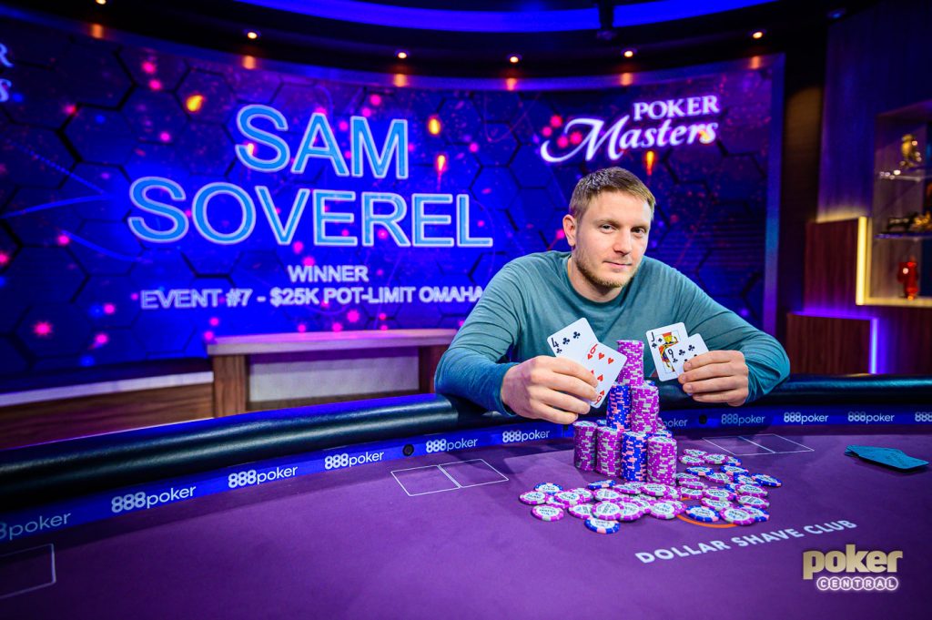 Sam Soverel wins Event #7 of the 2019 Poker Masters $25,000 Pot Limit Omaha for $340,000.