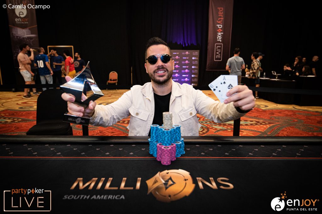 Farid Jattin wins the 2020 partypoker MILLIONS South America $10,300 High Roller Finale for $200,000